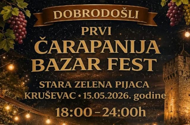 Први „Чарапанија базар фест“ 15. маја у Kрушевцу
